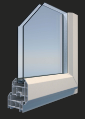 Deceuninck uPVC profile system cross-section