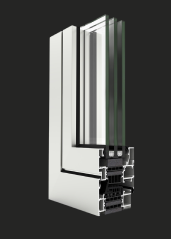 Schuco aluminium profile system cross-section