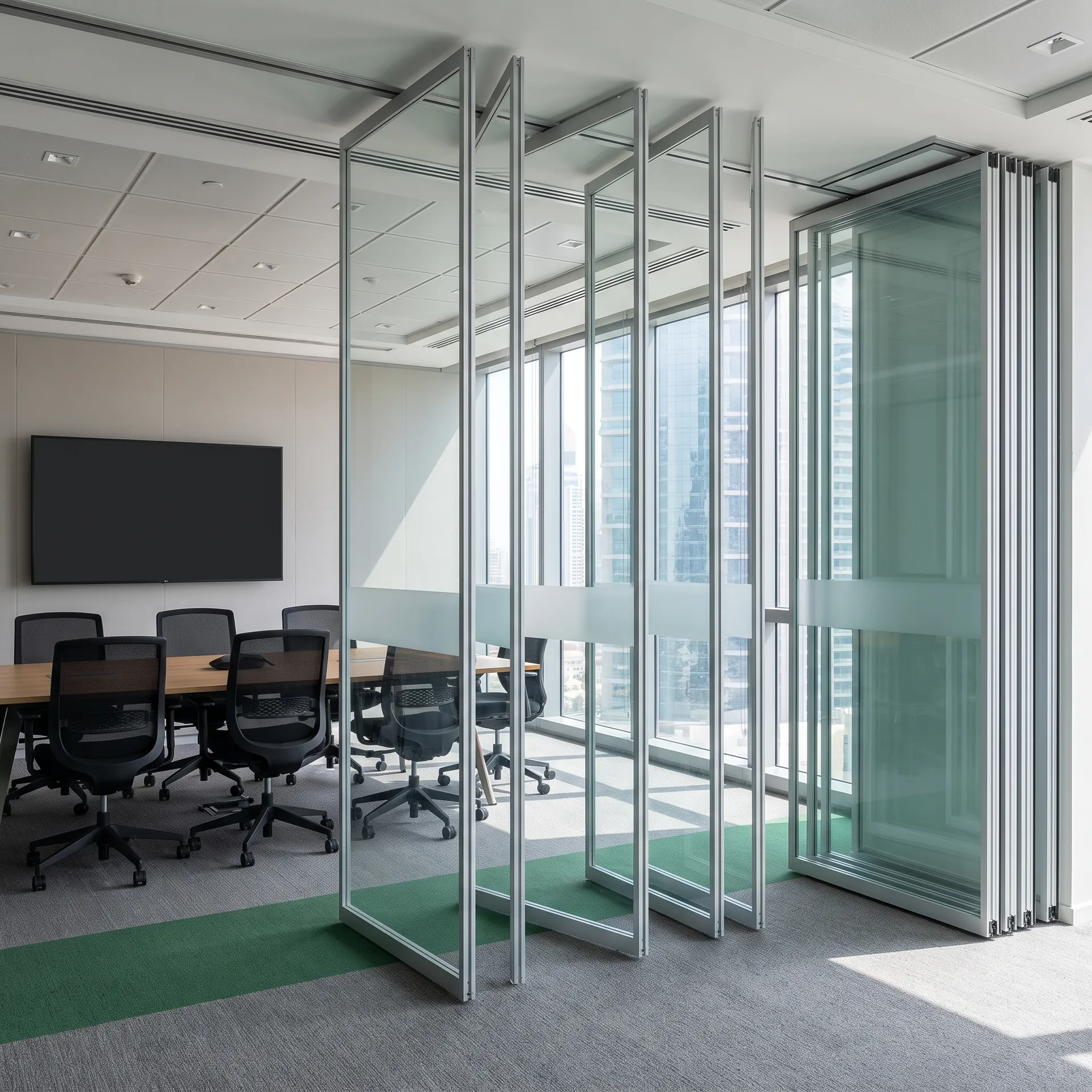 Transformable partitions for the office