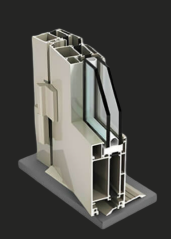 Gulfex TB-600 aluminium profile system cross-section