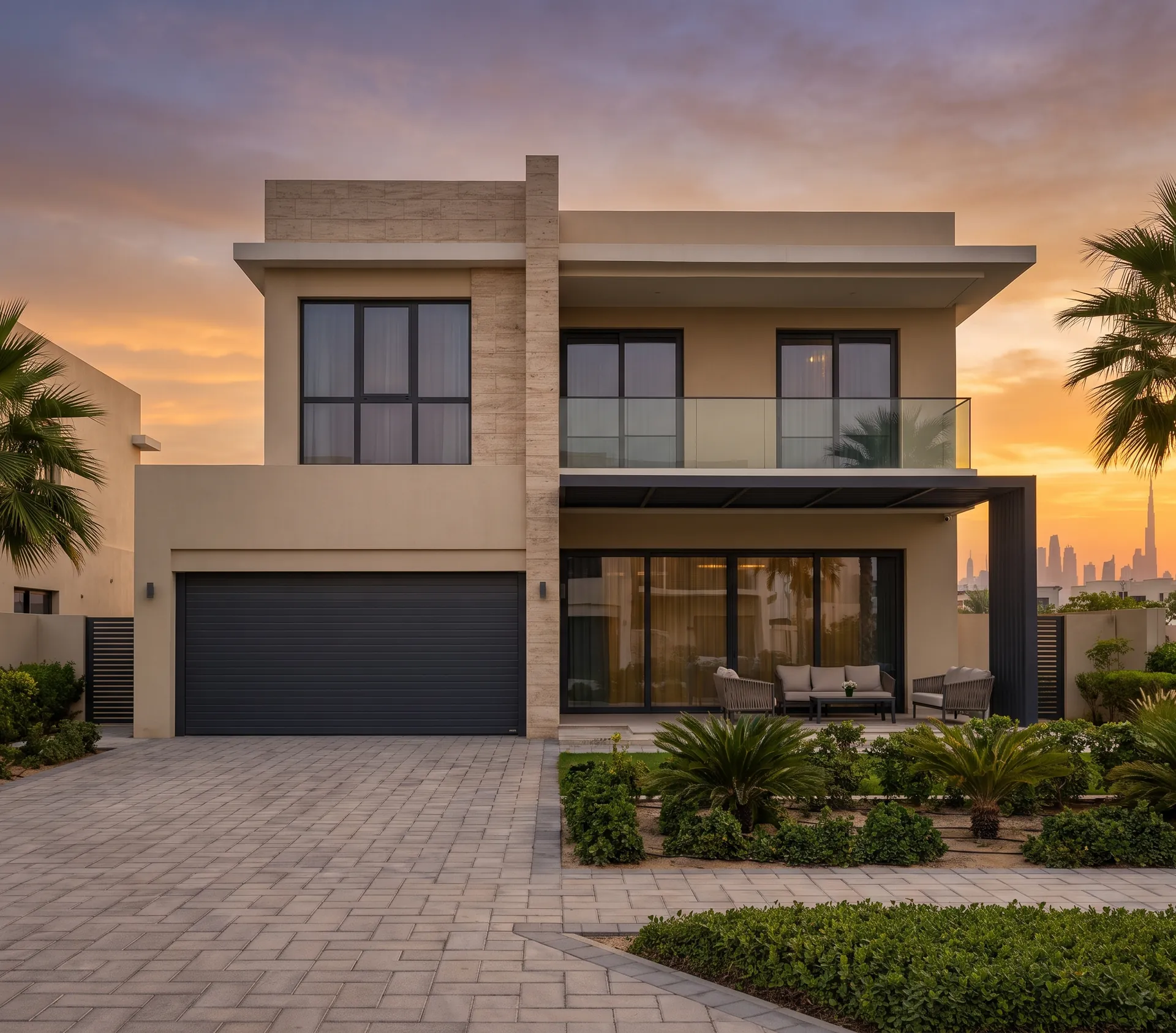 Two-storey Dubai villa with aluminium windows