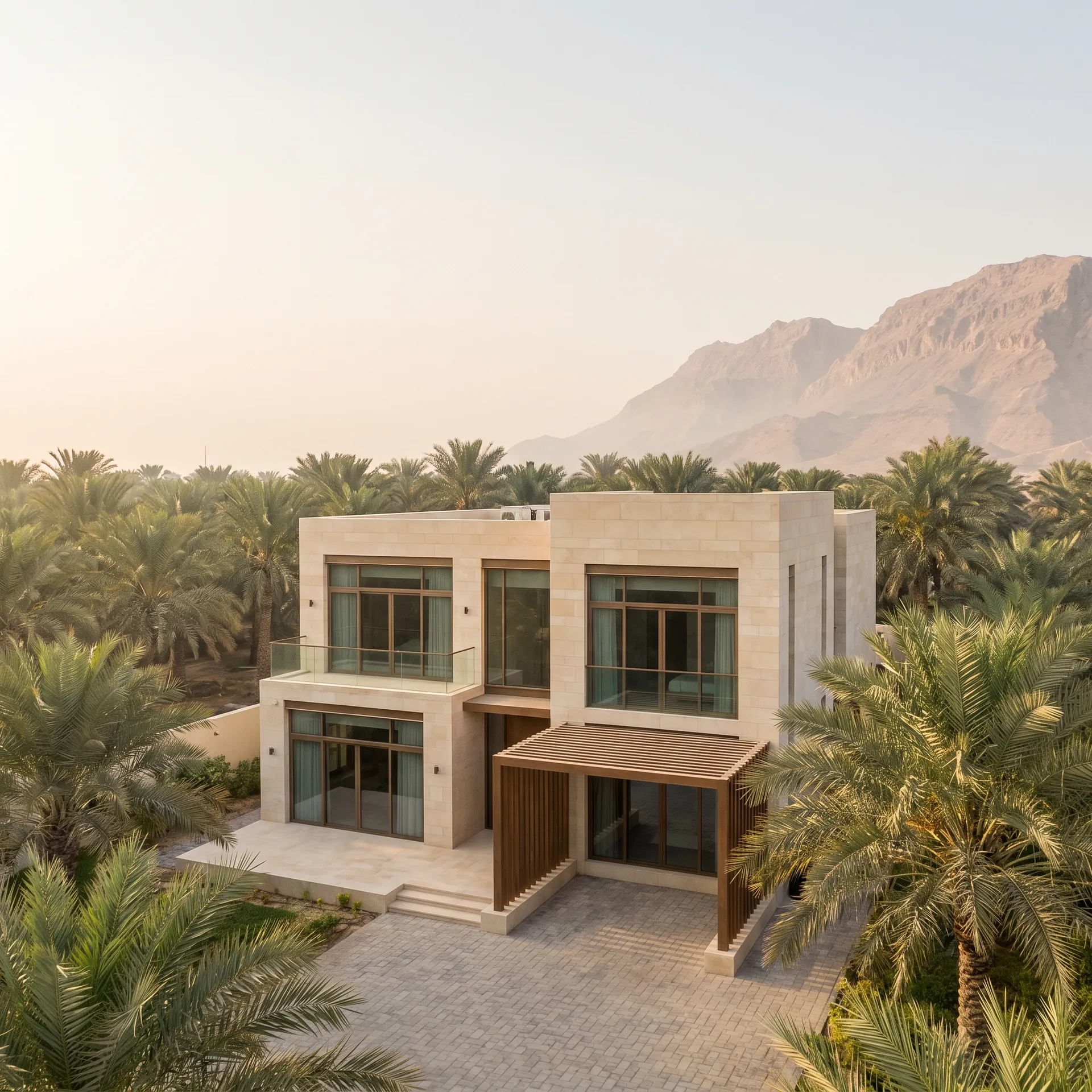Aluminium glazing on a building in Al Ain, UAE
