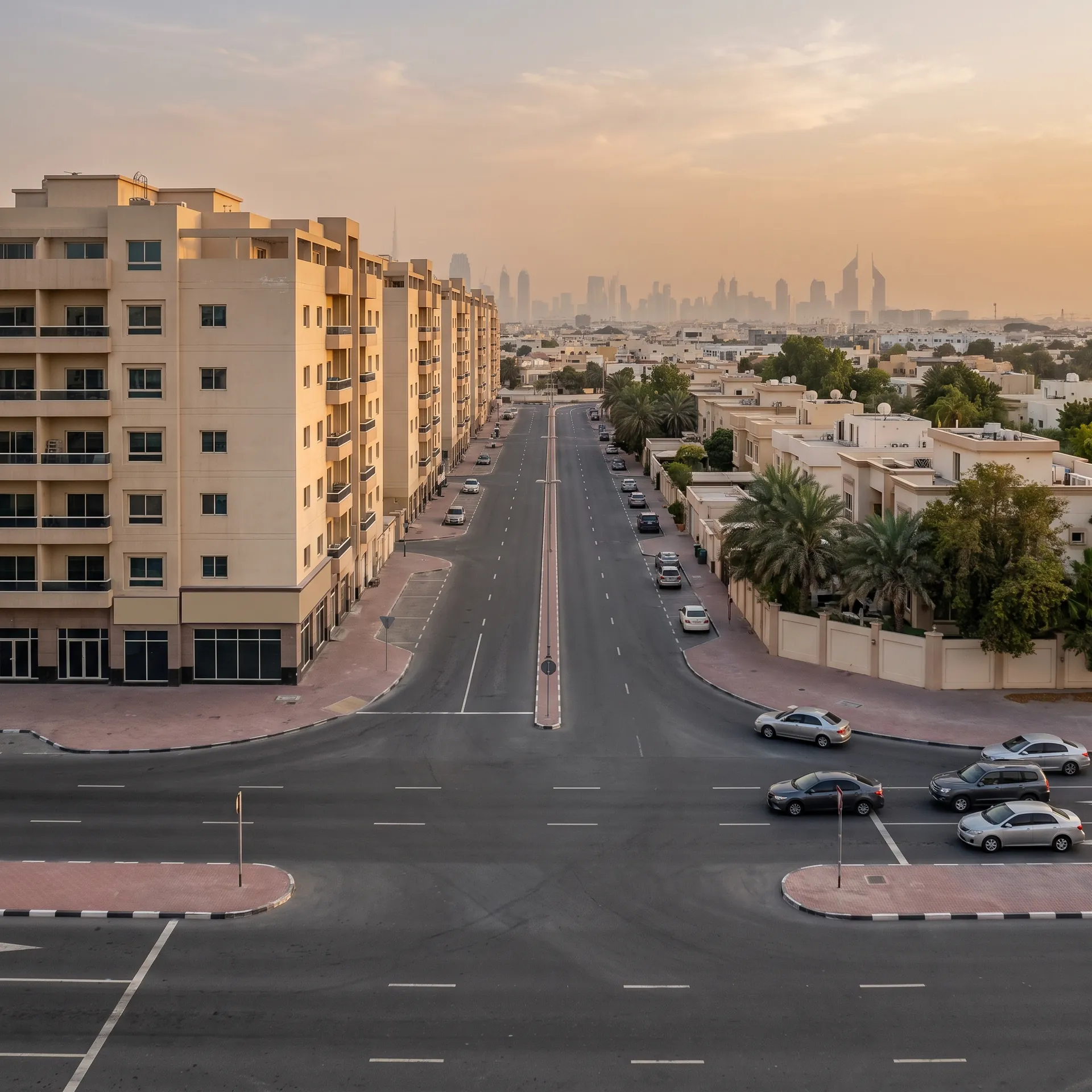 Aluminium glazing on a building in Al Barsha, Dubai