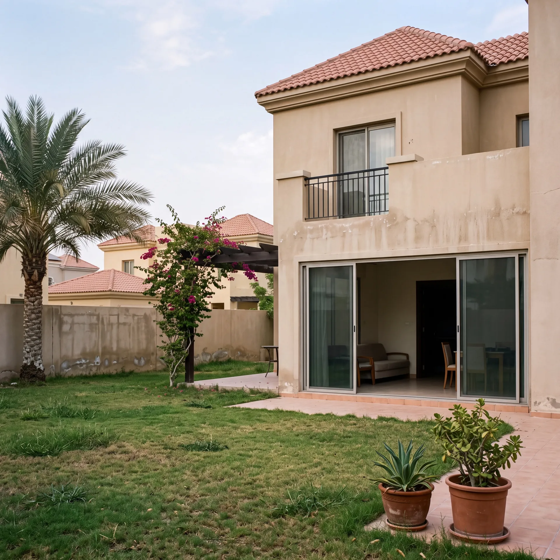 Aluminium glazing on a building in Arabian Ranches, Dubai