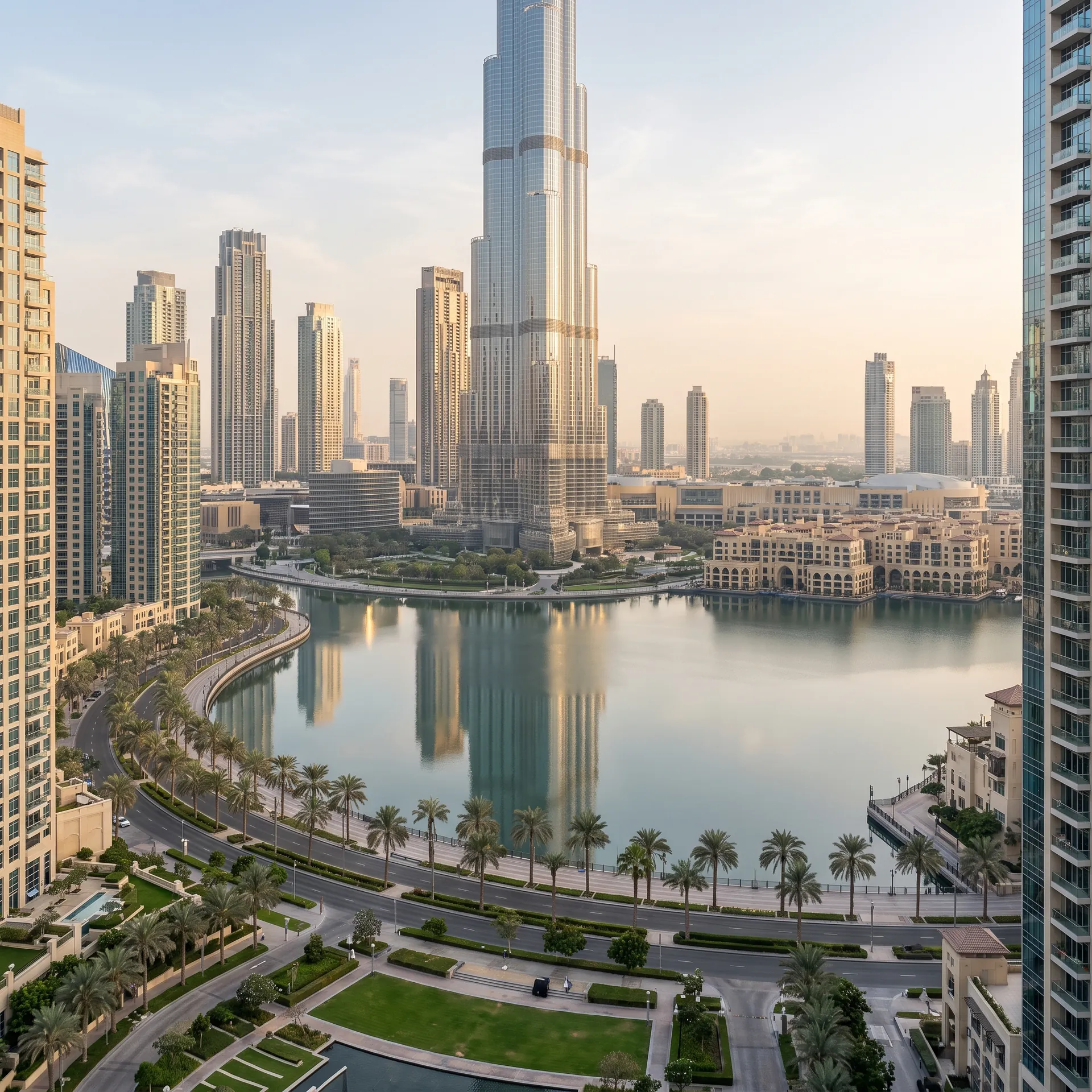 Aluminium glazing on a building in Downtown, Dubai