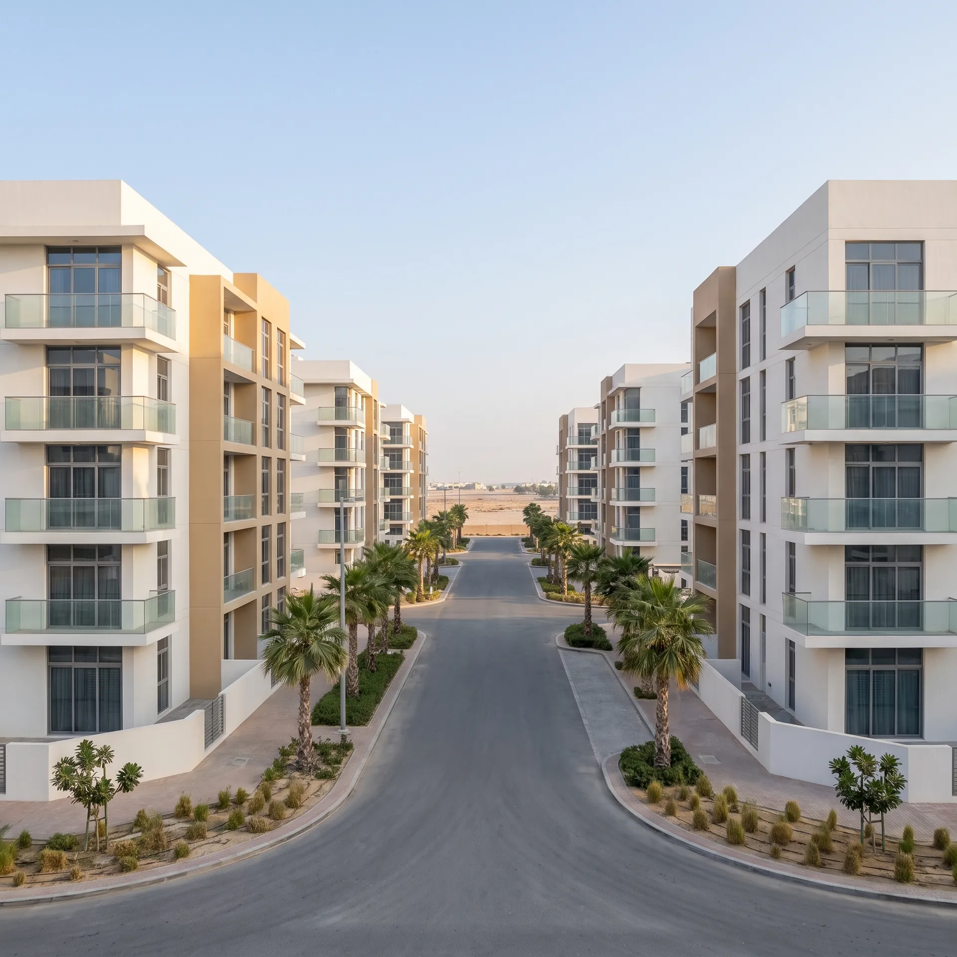 Aluminium glazing on a building in JVC, Dubai
