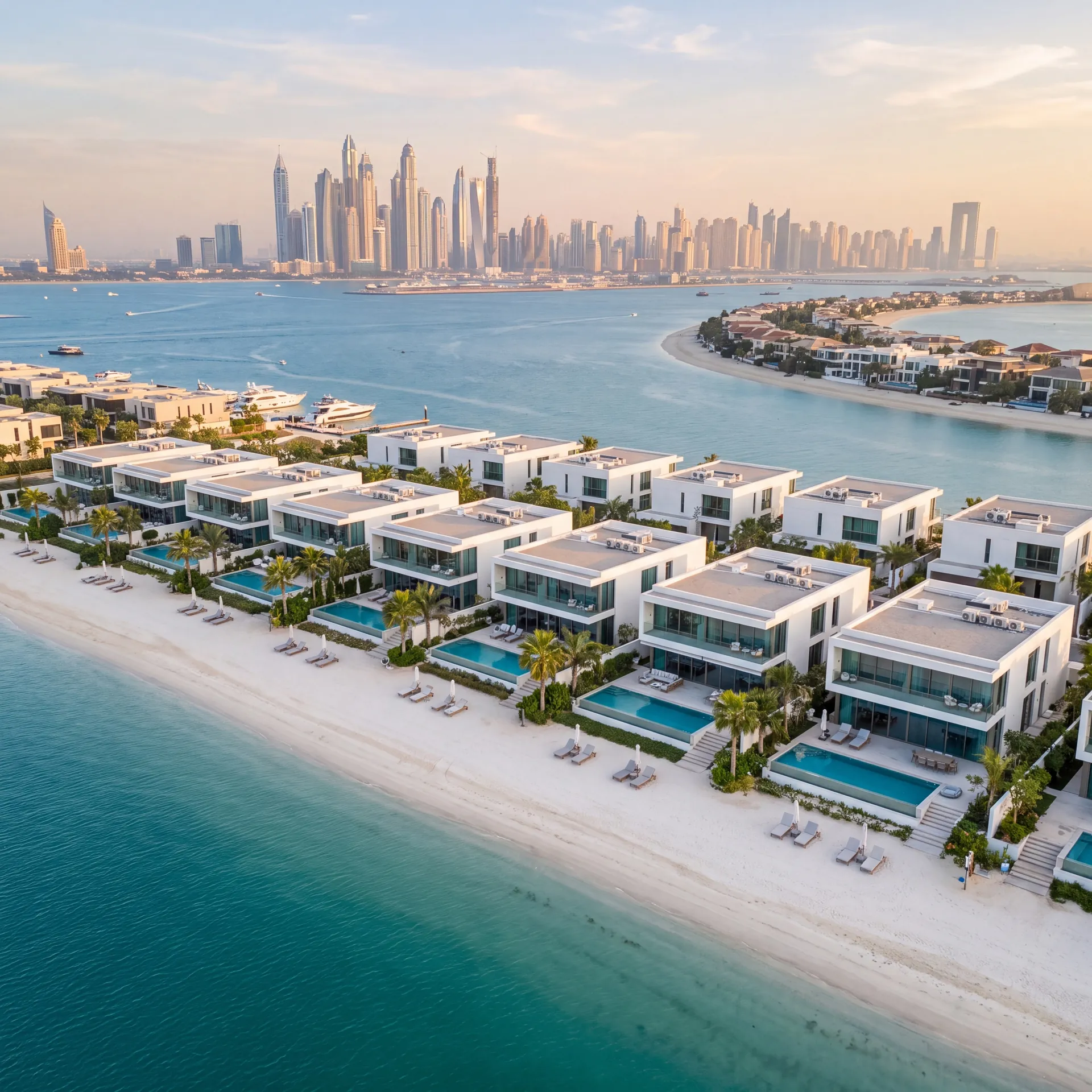 Aluminium glazing on a building in Palm Jumeirah, Dubai