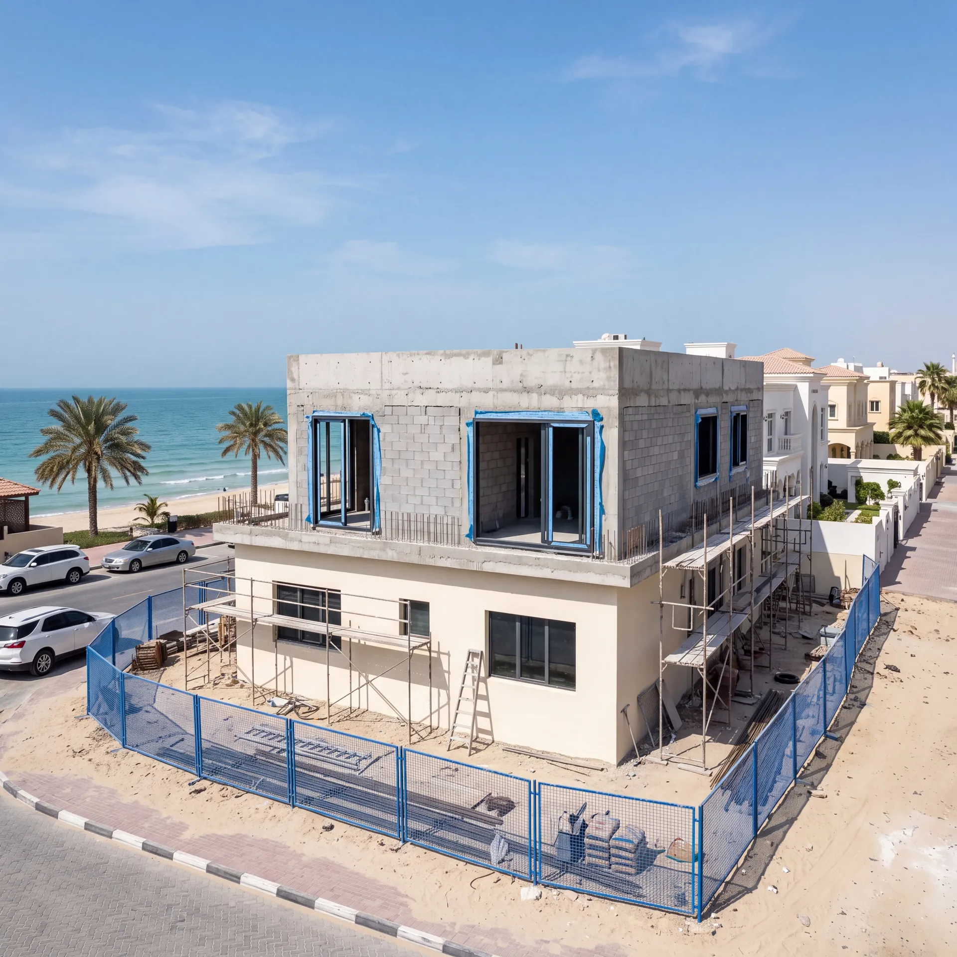 Aluminium glazing on a building in Umm Suqeim, Dubai